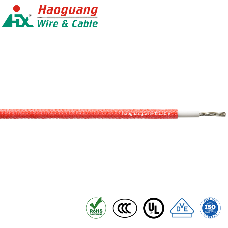 Heat Resistant VDE H05SJ-K Fibre Braided Rubber Single Core Cable