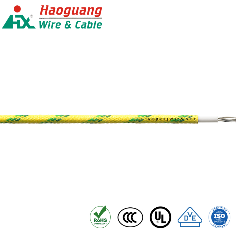 UL 3122 Fiber Braided Silicone Rubber Single Core Cable for Lighting